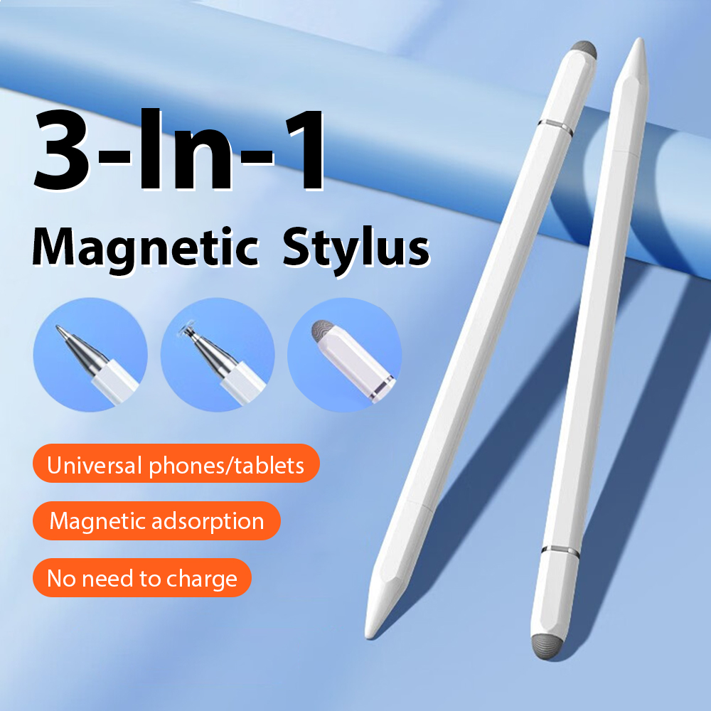 Pen Tablet Accessories - 3-in-1 magnetischer Universal-Stylus-Stift für Android IOS,