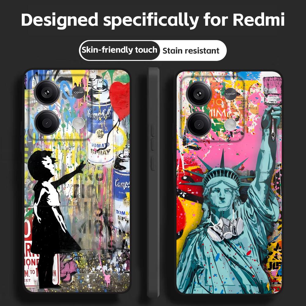Xiaomi Redmi Note 13 - Banksy Graffiti Art Handyhülle für Redmi