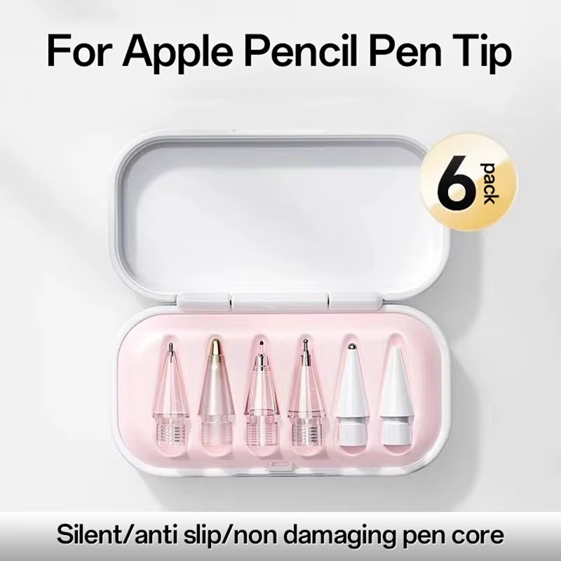 Stylus Replacement Tip - 4/6 Stück Ersatz-Stiftspitzen für Apple Pencil