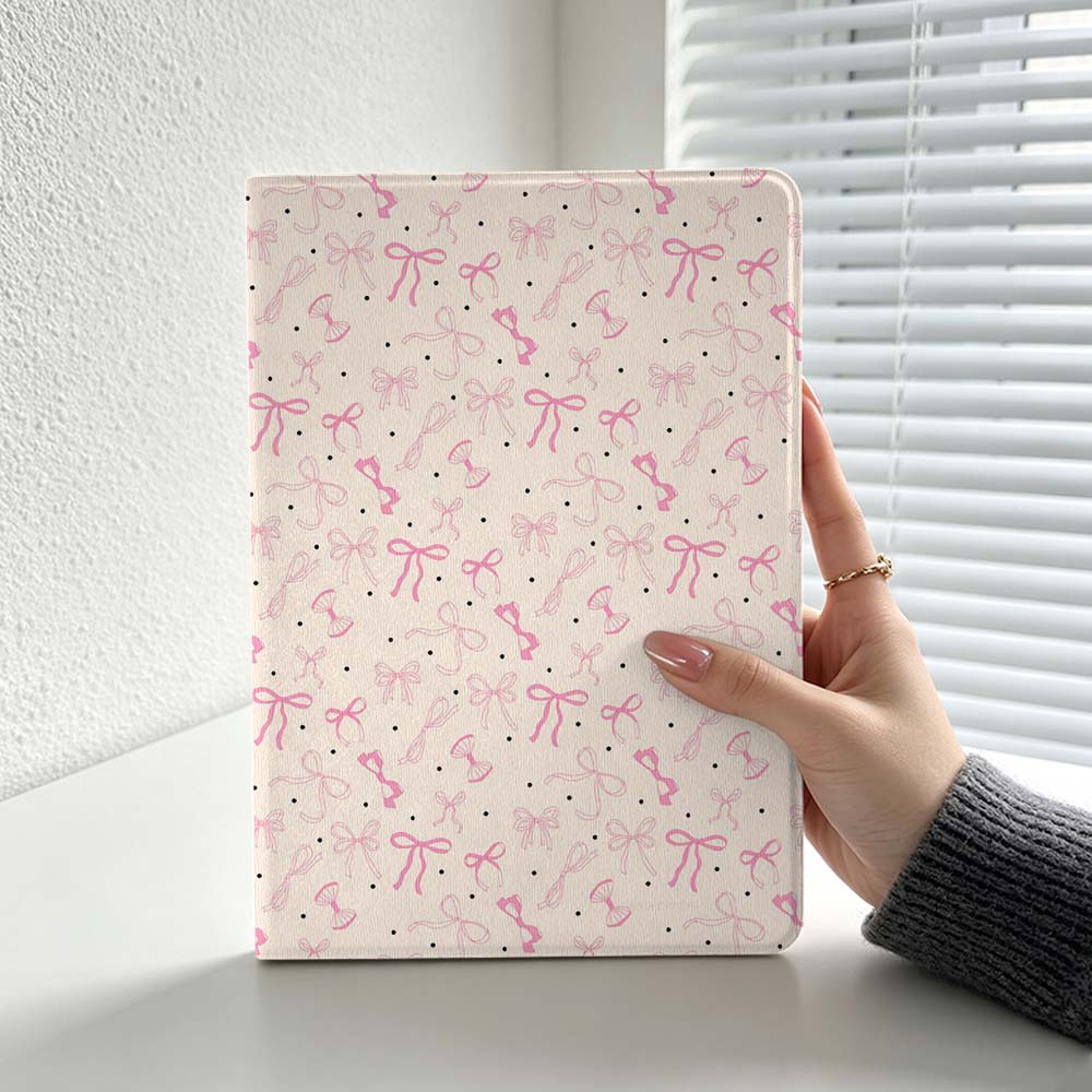 Lenovo Tablet P12 Accessories - Minimalistisches rosa Schleifenmuster für Lenovo Xiaoxin