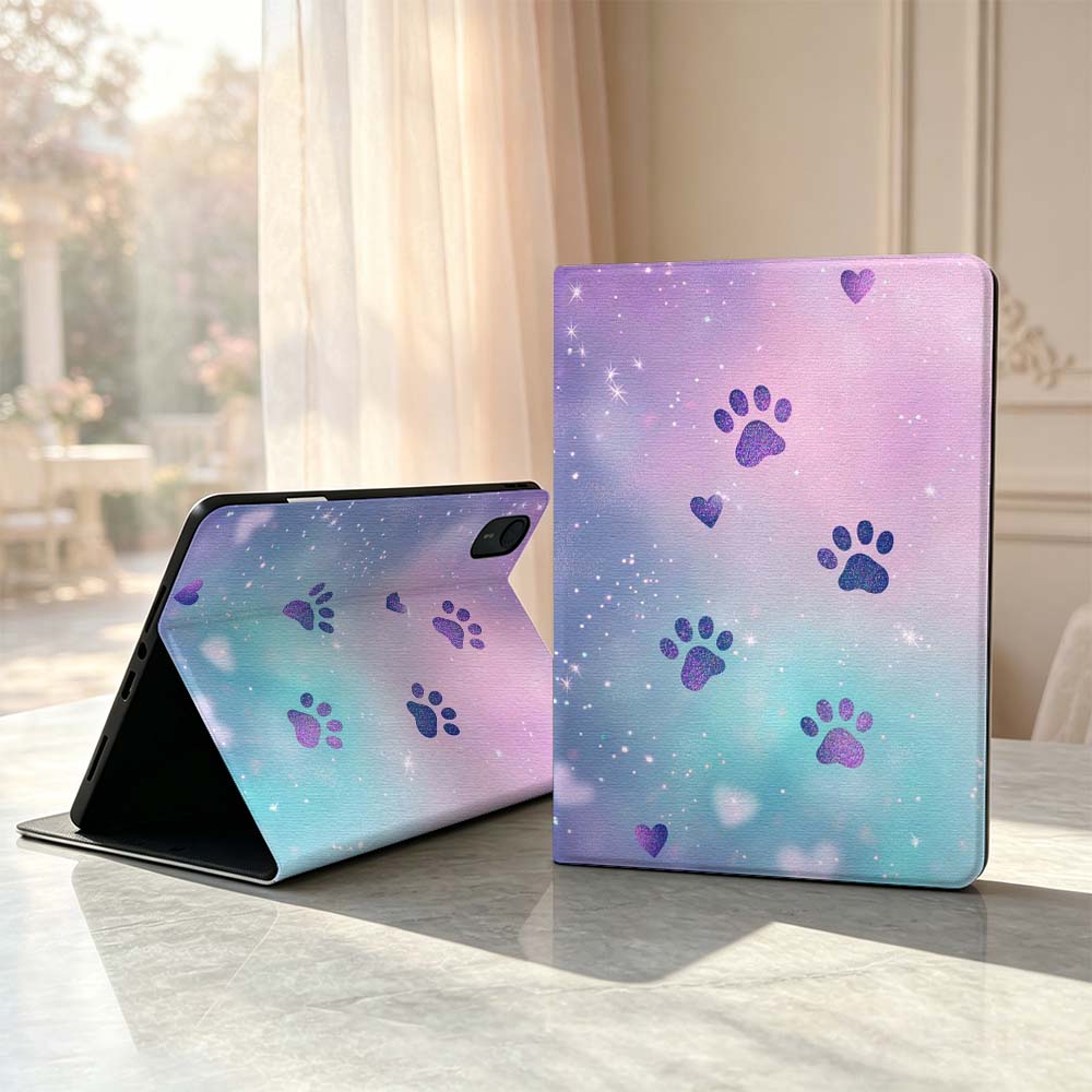 Lenovo Tablet P12 Accessories - Cartoon Glitter Paw Prints Soft für