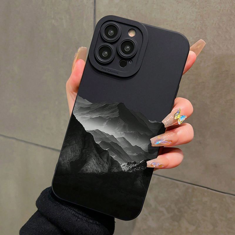 Xiaomi Redmi Note 13 - Black Mountain INS Design Silikon Handyhülle